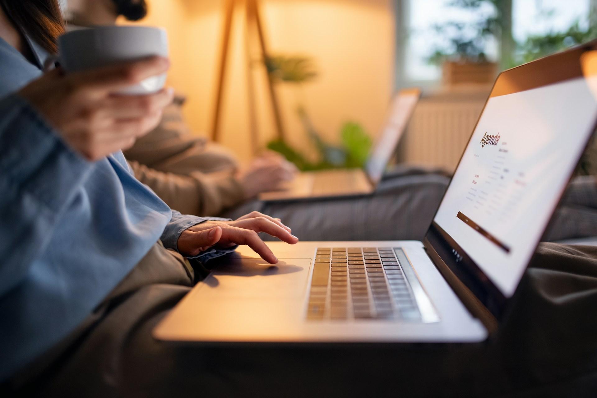 people on laptop