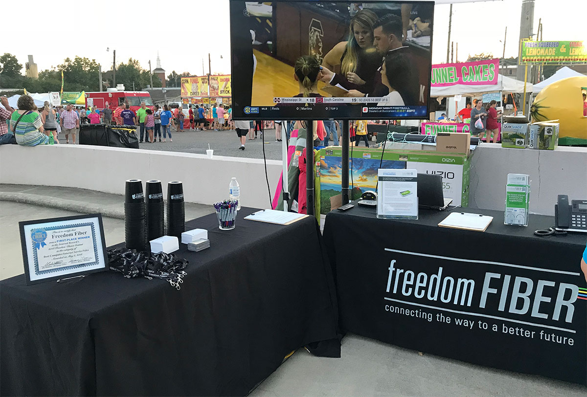 Tombigbee Communications at Mule Day in Winfield, AL Freedom FIBER